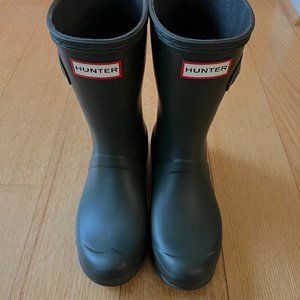 Dark Green Hunter Rain Boots - Size US 7/EU 38